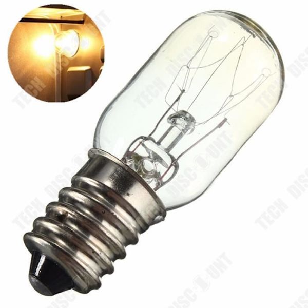TD® Pakke med 5 Tungsten Filament Køleskabslygter Hvidt Lys AC 220-240 V 5 15W 25W T20 - Lysstærk Holdbar
