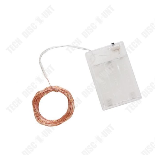 TD® LED-snöreljus deco-tråd USB-festprydnad (röd 5m)