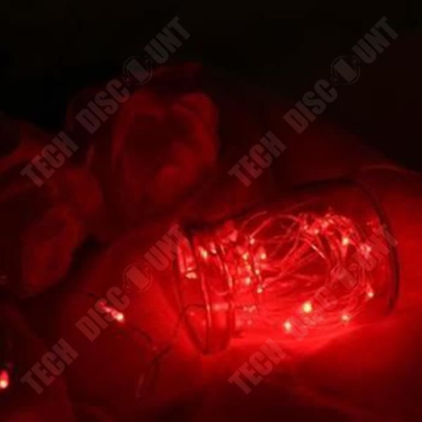 TD® LED String Lights USB Deco Wire Party Ornament (röd 5m)