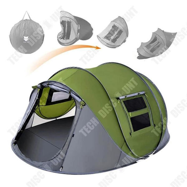 TD® Campingtält Bryggatält Enkellager Snabböppnat Flerpersons utomhustält Glasfiberstänger