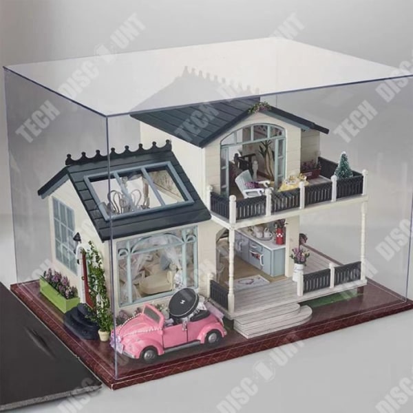 TD® Provence hus DIY stuga modell villa hus stor hus leksak smart modell barn tjejer leksak present