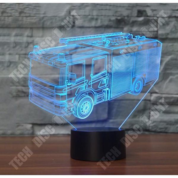 TD® Farverig 3D berøringsfølsom natlampe RE2BA0