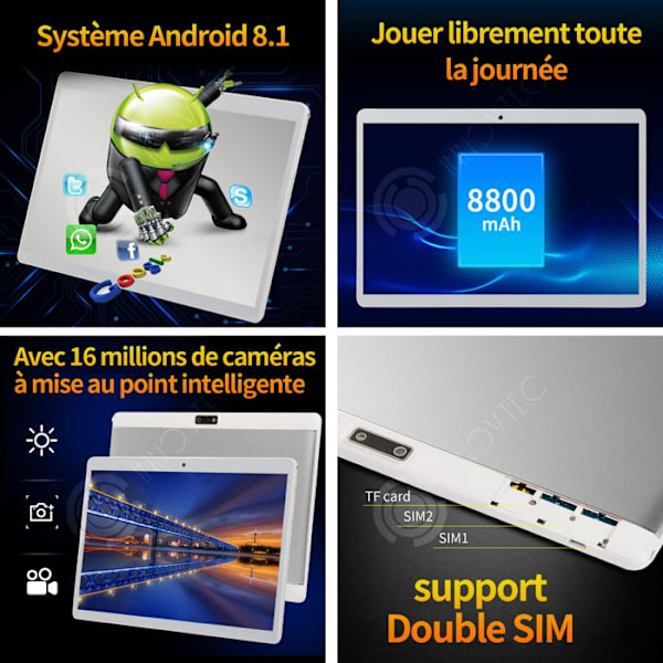 Tablet - INN - 10,1 tum - 8 MP - Octa-core - Dubbel SIM - Bluetooth 4.1