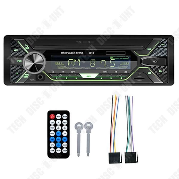 TD® MP3-soitin autoon 18.8*8.5*5.8cm FM-radio Langaton kaukosäädin U-Disk TF-kortin toisto tuettu AU