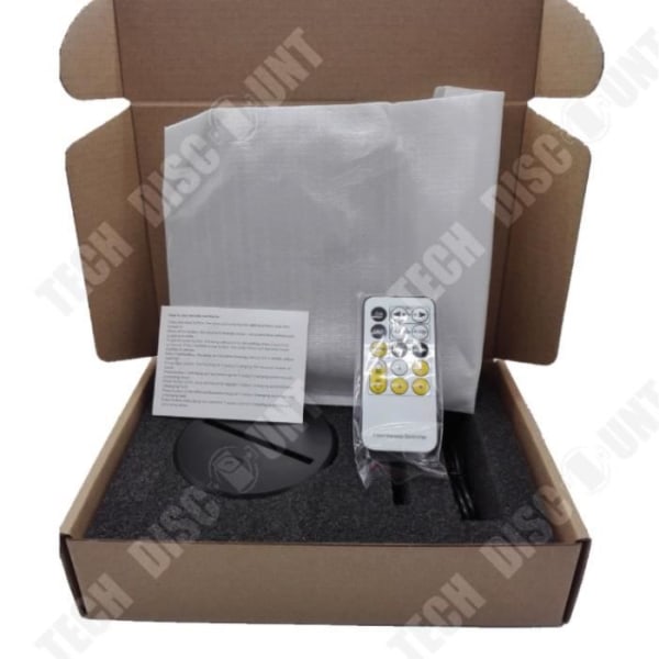 TD® Nattelys Illusion Optisk Led 3D Elektrisk Boremaskine Lampe 7 Farver Led