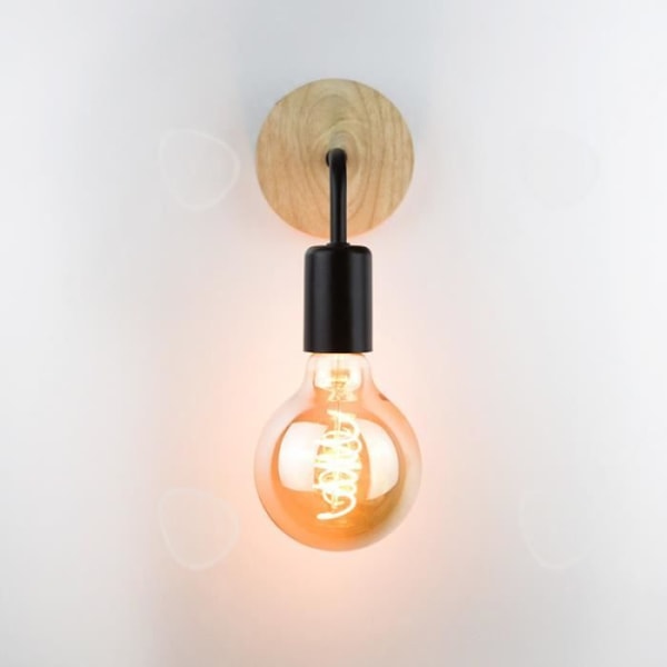 CONFO® Moderne minimalistisk væglampe i smedet jern natbordslampe til nordisk soveværelse velegnet til stuen korridor.