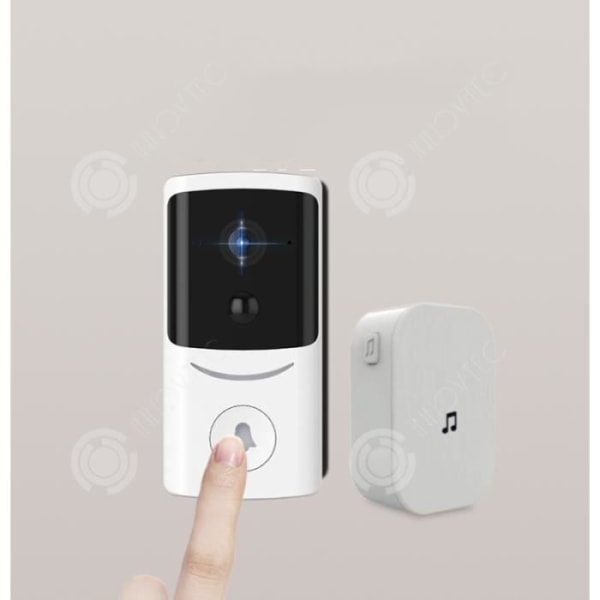 INN® Smart video dörrklocka wifi intelligent trådlös dörrklocka intercom automatisk fånga mobiltelefon avstånd po Vit