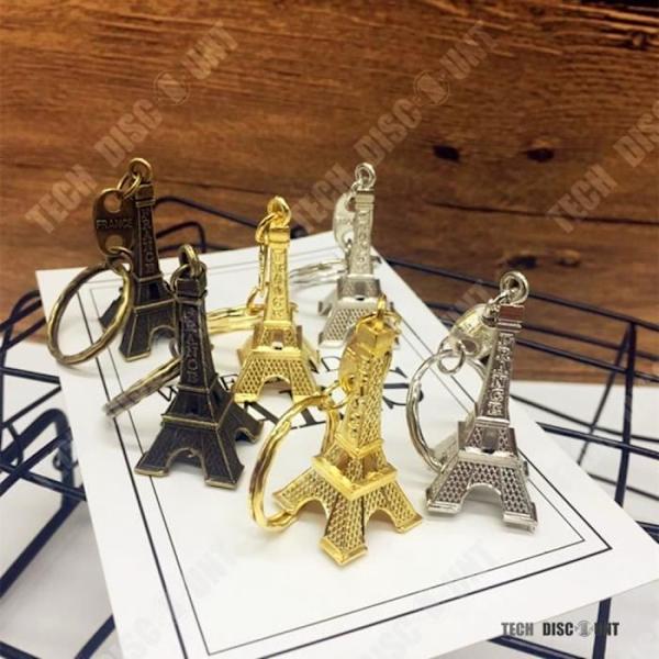 100 stk Vintage Nøgleringe Eiffeltårnet Paris Nøgleringe Tour Paris / Retro, Bronze/ Guld / Sølv