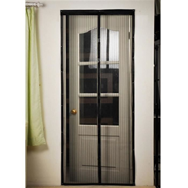 Dørmoustiquaire - Ikke specificeret - 120 * 210cm - Sort - Polyesterfiber - Vaskbar Svart