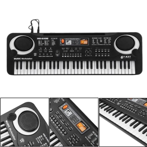 61 tangenter elektrisk piano keyboard + mikrofon