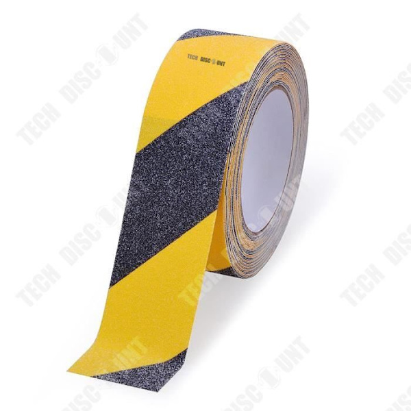 TD® frostad halkskyddstejp Gul+svart PVC-material Golvtrappa Simbassäng Halkskydd breddad och förtjockad design 5cm*10m