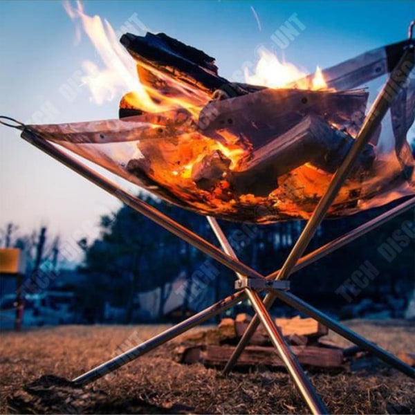TD® Utomhuscamping hopfällbar vedgrillspis Utomhuspicknicktillbehör BBQ-utrustning Bärbar hopfällbar spis