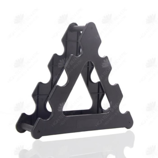 Stativ til håndvægte - HTBE® - Rack med 3 niveauer - Kapacitet 30 kg - Farve Sort - Kompakt design Svart