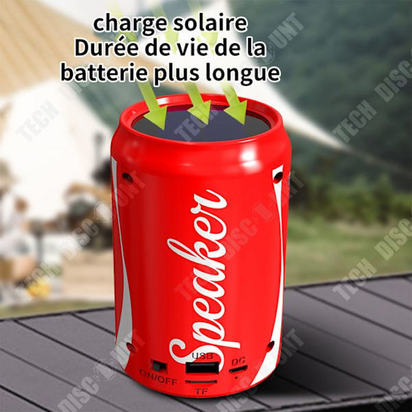 TD Mini solcelledet højtaler 200mAh lille kreativ bærbar trådløs højtaler med opladningskabel standbytid
