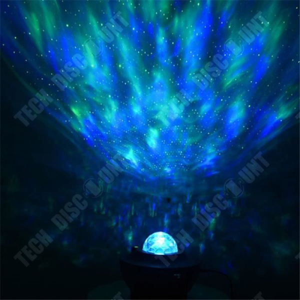 TD® Black LED-projektor med Star-fjärrkontroll och Bluetooth-högtalare