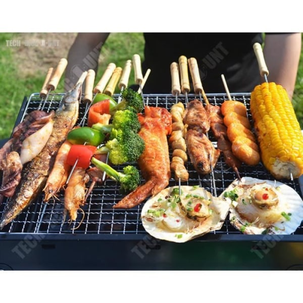 TD® Mini barbecue bærbar i foldbart/udfoldbart rustfrit stål pladsbesparende solid nem at bruge til grillning madlavning