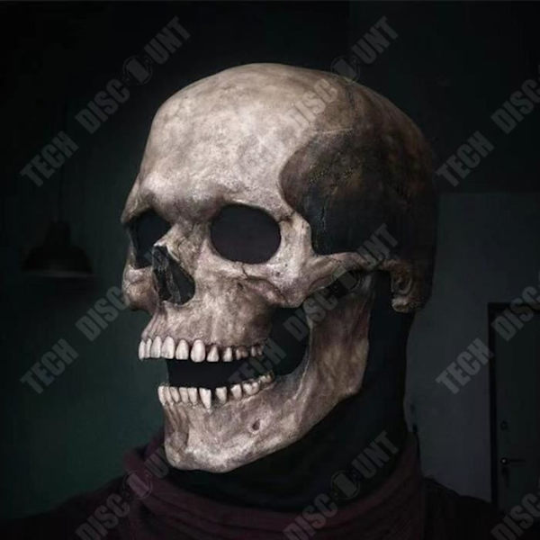 TD® Halloween skull mask, movable headgear, decorative cosplay mask for ghost festival, latex headgear