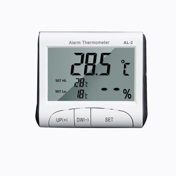 Digital temperatur- och fuktighetsmätare - TD® - 70*70*60mm - Automatiskt larm - LCD - ABS