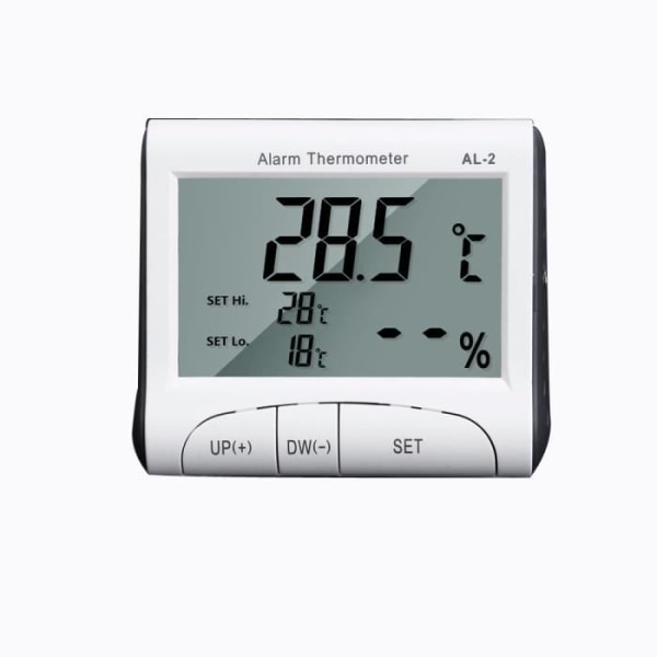Digital temperatur- og fugtighedsmåler - TD® - 70*70*60mm - Automatisk alarm - LCD - ABS