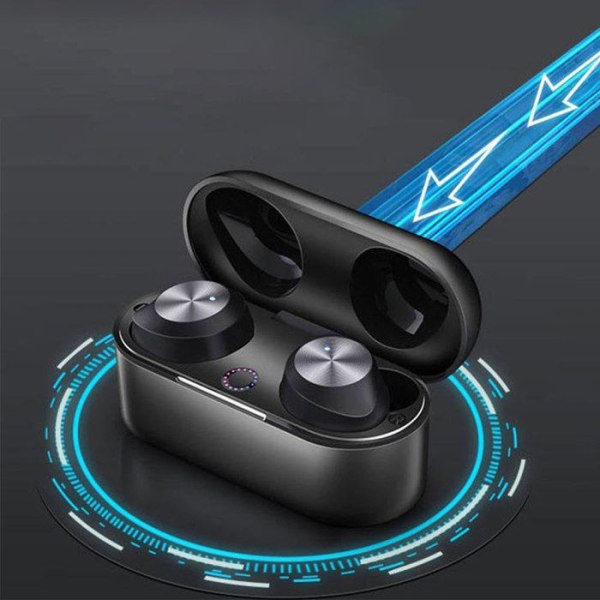 TD® in-ear trådlösa bluetooth-hörlurarIPX7 Vattentäta trådlösa Bluetooth-hörlurar Sport TWS-headset med snabbladdning