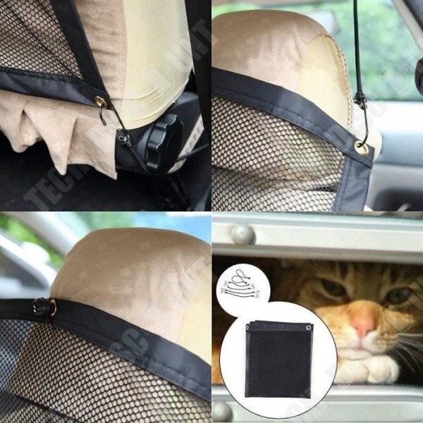 TD® Pet Car Safety Net Separation Barriär och skydd för hund och katt Auto Route - 115x62