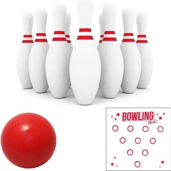 Mini bowlingspel 10 käglor 1 boll och 1 matta - Leksakskägla för barn - 008