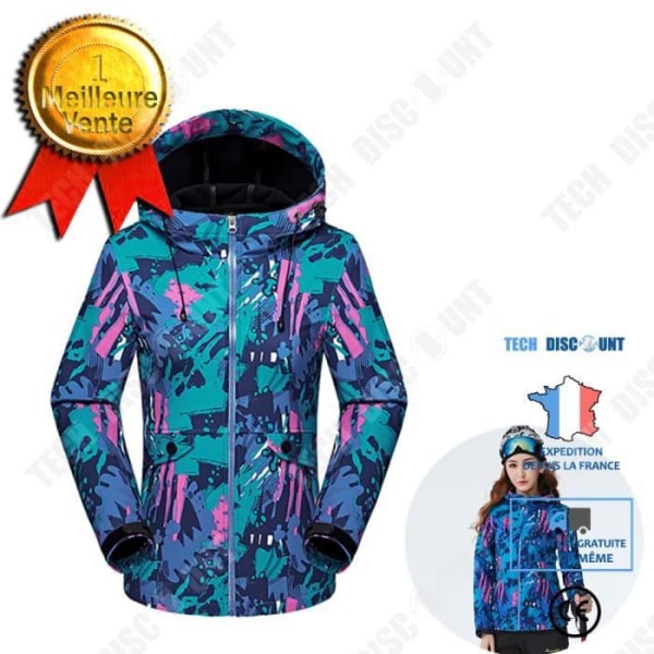 TD® Skidjacka Dam Kamouflage Mode Fritidsjacka med ståkrage Herrkläder Plus Size - skidkläder-L