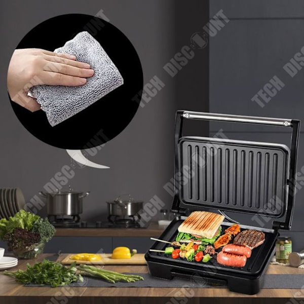 TD® Gaufrier Steak Maker Sandwich Maker Elektrisk toaster opvarmer Toast-tænderen Non-stick BPA-fri Nem at rengøre