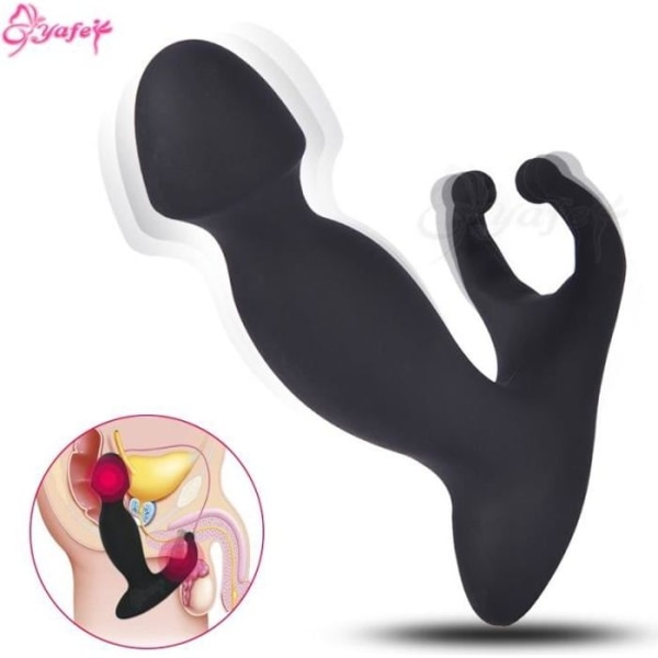 Massageapparat, 10 hastigheter vibrerande analsexleksaker Prostata Massager Butt Plug Dildo Vibrator - Svart Typ