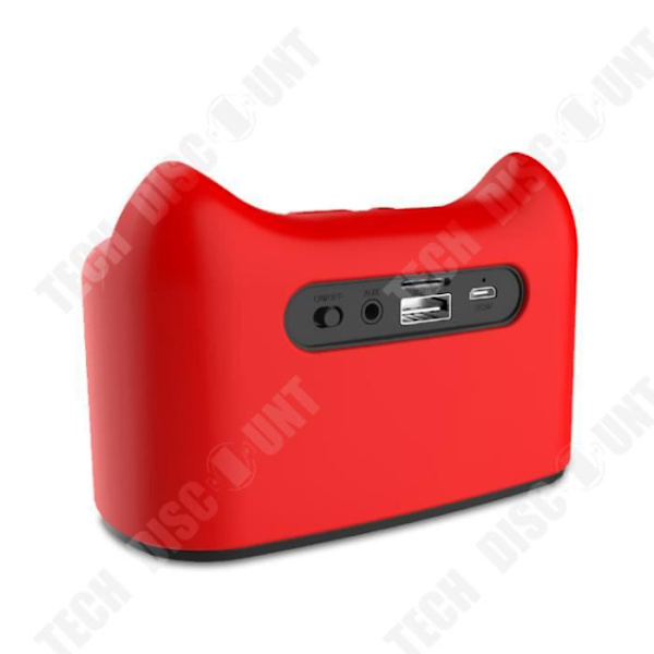 TD® Cartoon Cat Shaped Bluetooth-högtalare Söt Cat Style-högtalare Röd