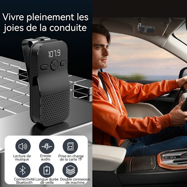 Bluetooth-högtalare - TD® - Bilhögtalare - 30h batteritid - 1000 mAh - Bluetooth 5.4