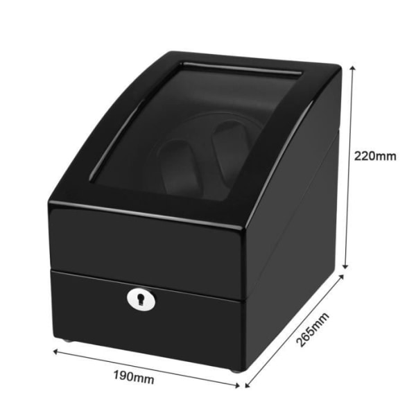 Automatic Watch Winder - 3Watch - Lyxklocka - Tyst - Svart - 2 klockor