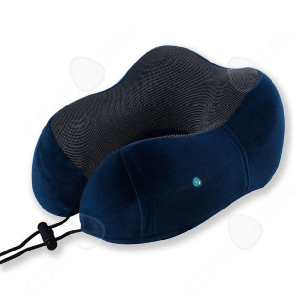 C Ergonomisk kudde Nackstöd U Överdrag Avtagbar Tvättbar Memory Foam Form Optimal komfort Användning Hemma Resekontor marinblå