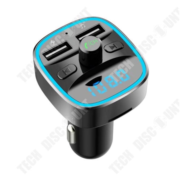 TD® FM Bluetooth-sender, bil MP3 radio trådløs kit med dual USB-porte, håndfri opkald, SD/TF understøttelse, USB