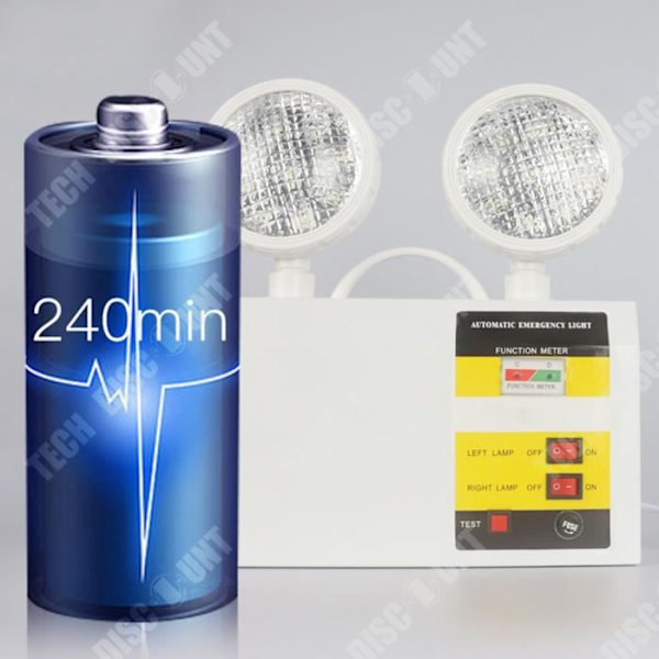 TD® Väggmonterad Universal Dual Head Hög Ljusstyrka Roterande Fire Escape Emergency Light