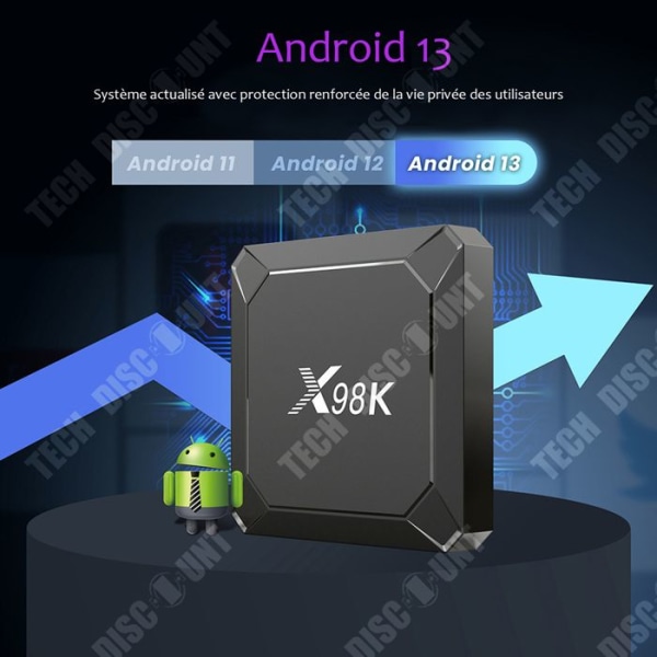 TD 1 stik X98K 4G netværksdecoder + 32G dobbelt WIFI + Bluetooth smart tv boks netværksdecoder Androi 8K