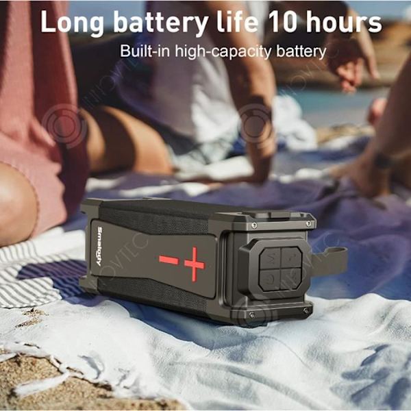 INN® utomhus bluetooth högtalare svart subwoofer högtalare inbyggt litiumbatteri bärbar strömförsörjning ljudkort m
