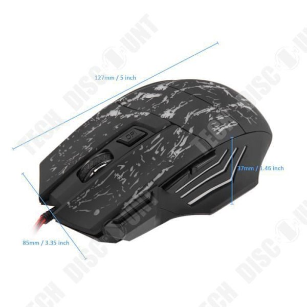 TD® Gaming Mus design RGB design 7 knapper dpi daglig komfort Gaming mus LOL tilpasselig kompatibilitet mus