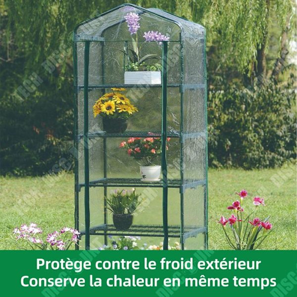 TD Kauppaserre 69x49x187 cm 5 tasoa hyllyillä Puutarhateltta Serre Greenhouse-teltta Kukkaistunnelle