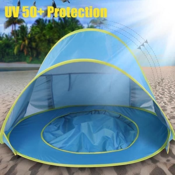 LEMONBEST Portable Baby Beach Tält - Vattentätt anti-UV skydd - Blå - Snabb montering