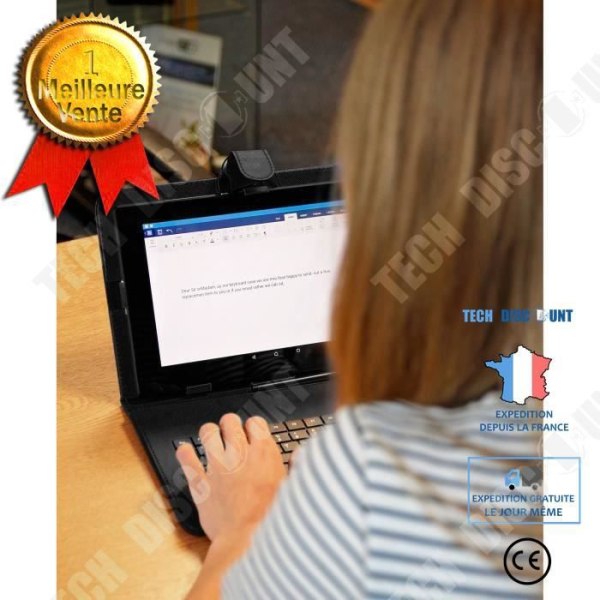 TD® Musta kotelo 7 TUUMAN Lenovo Tab 2 A7-10, Tab 2 A7-30 ja Tab 2 A8 tabletille, kosketuskynä / Lisävaruste tablettiteknologialle