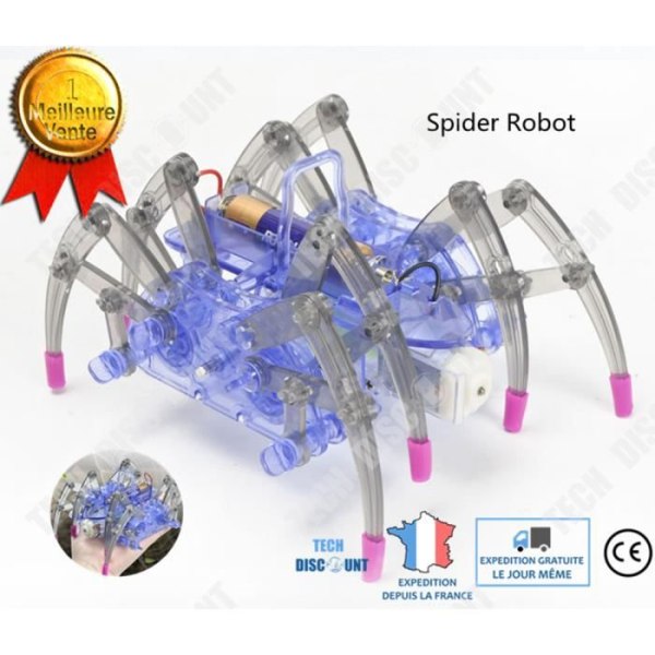 TD® Pedagogiska leksaker mekanisk spindel Robotbyggande barn djur miniatyr lekfull interaktiv Halloween jätteben spindel