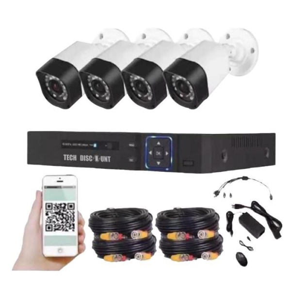 TD® 4 AHD 1080p Kamera Videoinspelare HD Övervakningskamera Koaxial KIT Kit
