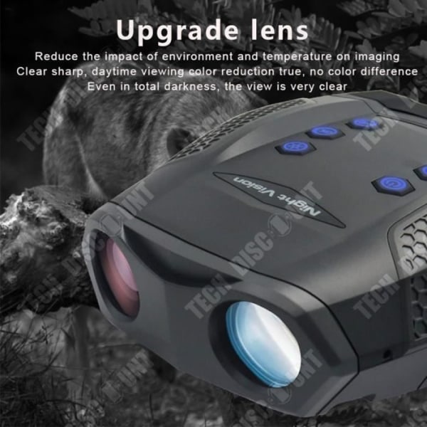 TD® nattsynsbriller 4K ultra klar Nattsyn i farve Zoom 8x Fuldstændig sort syn op til 600 meter