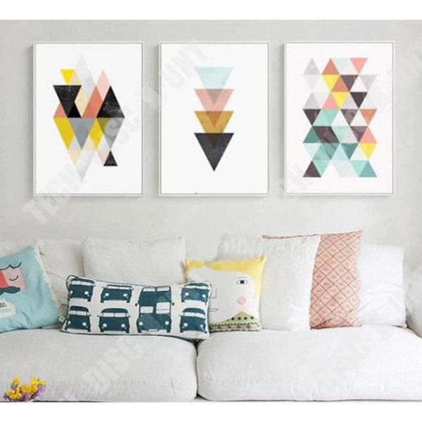 Pohjoismainen geometrinen juliste TD 30x40cmx3 kappaletta abstrakti moderni minimalistinen seinäkoristelu
