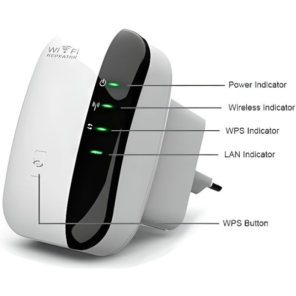 300M WLAN 802.11n/g/b Wifi Repeater Repeater / trådlös signalförstärkare WiFi-förlängare