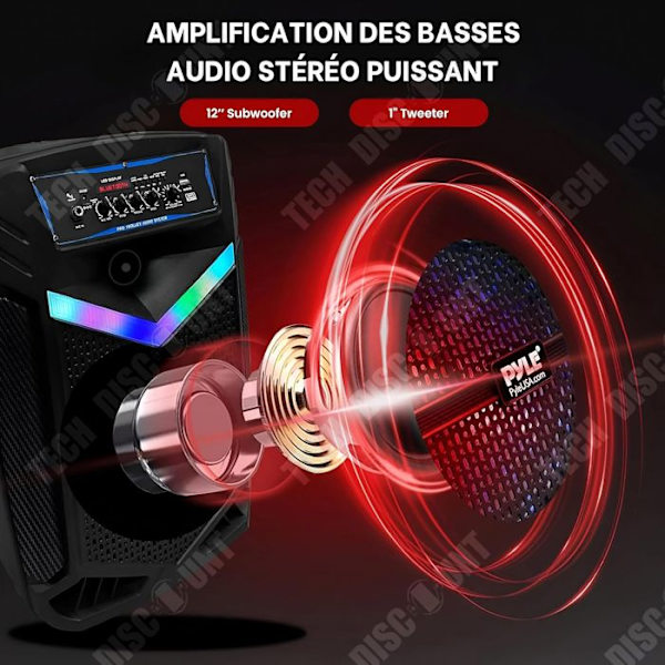 TD Kraftfull Bluetooth-högtalare 400 Watt Portable Amplified Speaker 8 tums bashögtalare 1 tums diskanthögtalare