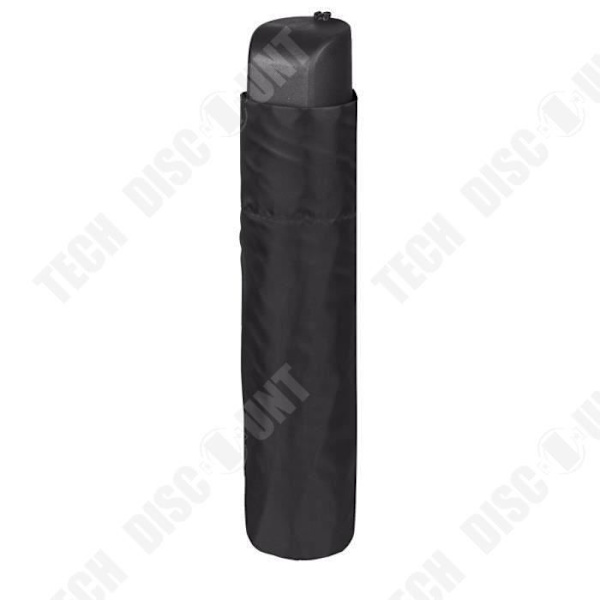 TD® Mini musta korkean laadun vedenpitävä sateenvarjo 100% yksivärinen musta käyrä kahva ergonominen käytännöllinen ote