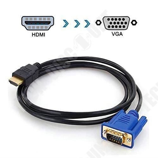 TD® Konverteringskabel HDMI till VGA-kabel - ljudkabel - video - HDMI - VGA - Datorkontakter