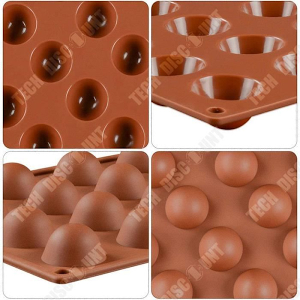Demi-boule Sphère Gâteau i Silikonform Muffins Chokladkakor Bakform Dekor 24/ Lätt att rengöra